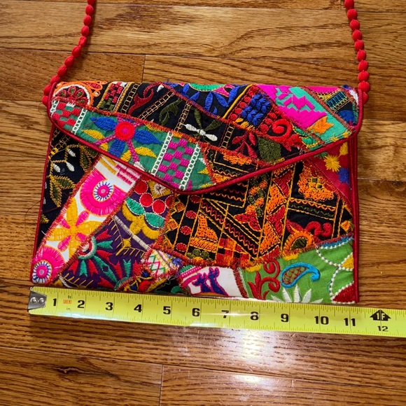 Colorful Patchwork Embroidered Bag - Picture 3 of 7